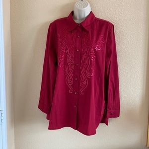 Bob Mackie Pretty blouse in size medium